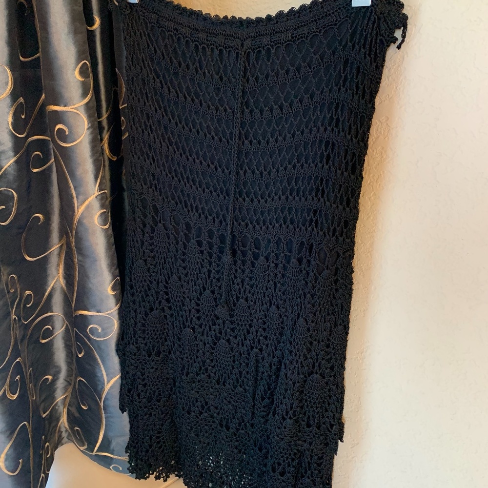 Beautiful black lace skirt - frilly at bottom!
